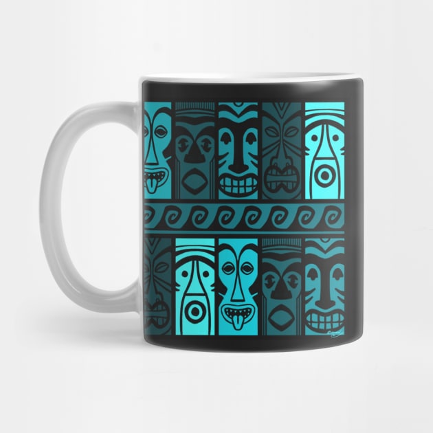 Turquoise Tikis! by ErinKantBarnard